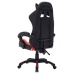 Silla gaming con luces LED RGB cuero sintético rojo y negro