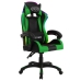 Silla gaming con luces LED RGB cuero sintético verde y negro