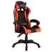 Silla gaming con luces LED RGB cuero sintético naranja y negro