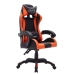 Silla gaming con luces LED RGB cuero sintético naranja y negro