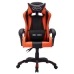 Silla gaming con luces LED RGB cuero sintético naranja y negro