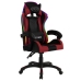 Silla gaming luces LED RGB cuero sintético color vino y negro