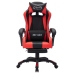 Silla gaming con luces LED RGB cuero sintético rojo y negro