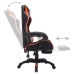 Silla gaming con luces LED RGB cuero sintético naranja y negro