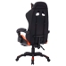 Silla gaming con luces LED RGB cuero sintético naranja y negro