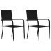 Juego de comedor para jardín 3 piezas ratán sintético negro