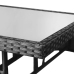 Juego de comedor para jardín 3 piezas ratán sintético negro