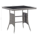 Juego de comedor para jardín 5 piezas ratán sintético gris