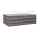 Set de muebles de jardín 10 pzas y cojines ratán sintético gris