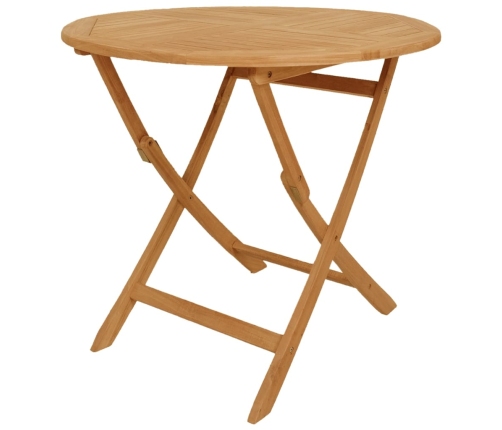 Conjunto de comedor de jardín 5 piezas madera maciza de teca