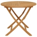 Conjunto de comedor de jardín 5 piezas madera maciza de teca