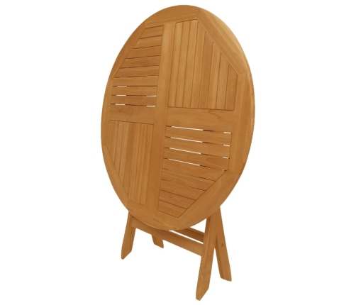 Conjunto de comedor de jardín 5 piezas madera maciza de teca
