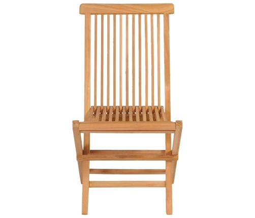 Conjunto de comedor de jardín 5 piezas madera maciza de teca