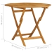 Conjunto de comedor de jardín 5 piezas madera maciza de teca