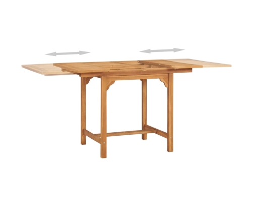 Conjunto de comedor de jardín 5 piezas madera maciza de teca