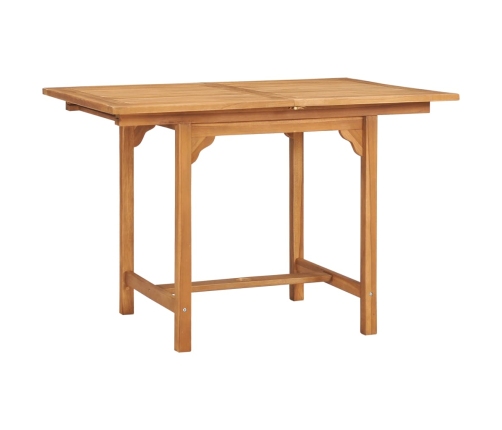 Conjunto de comedor de jardín 5 piezas madera maciza de teca