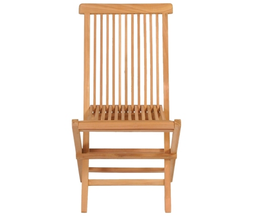 Conjunto de comedor de jardín 5 piezas madera maciza de teca