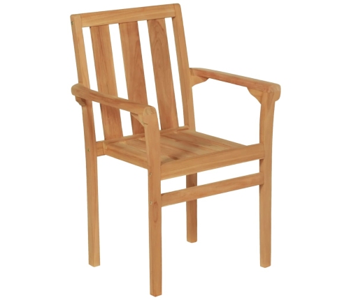 Conjunto de comedor de jardín 5 piezas madera maciza de teca