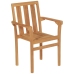 Conjunto de comedor de jardín 5 piezas madera maciza de teca