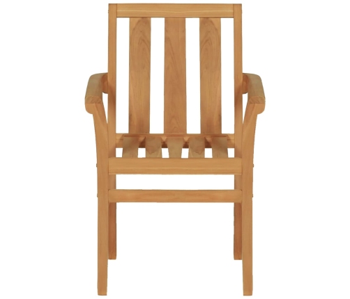 Conjunto de comedor de jardín 5 piezas madera maciza de teca