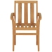 Conjunto de comedor de jardín 5 piezas madera maciza de teca