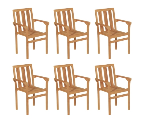 Conjunto de comedor de jardín 7 piezas madera maciza de teca