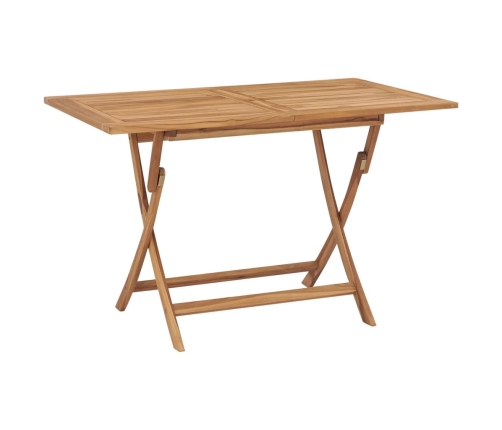 Conjunto de comedor de jardín 5 piezas madera maciza de teca