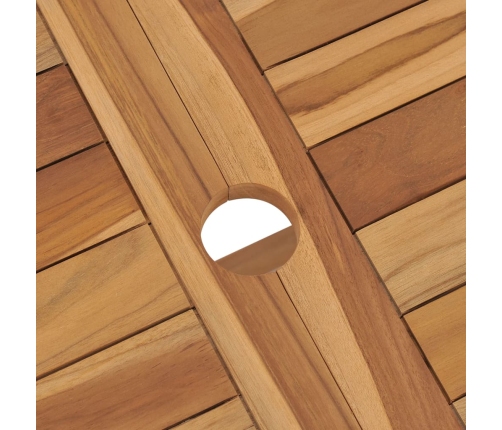 Conjunto de comedor de jardín 5 piezas madera maciza de teca