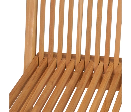 Conjunto de comedor de jardín 5 piezas madera maciza de teca