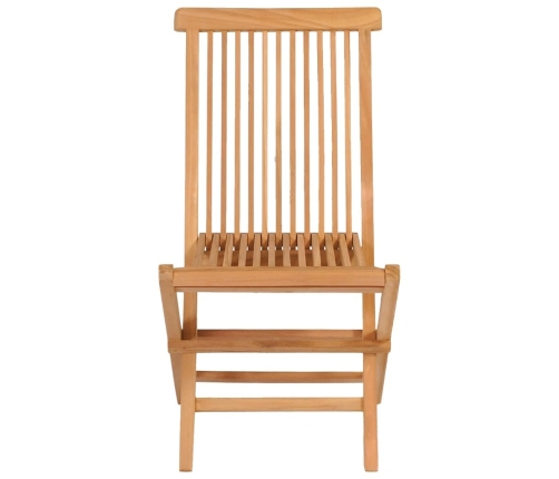 Conjunto de comedor de jardín 5 piezas madera maciza de teca