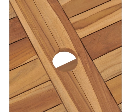 Conjunto de comedor de jardín 7 piezas madera maciza de teca