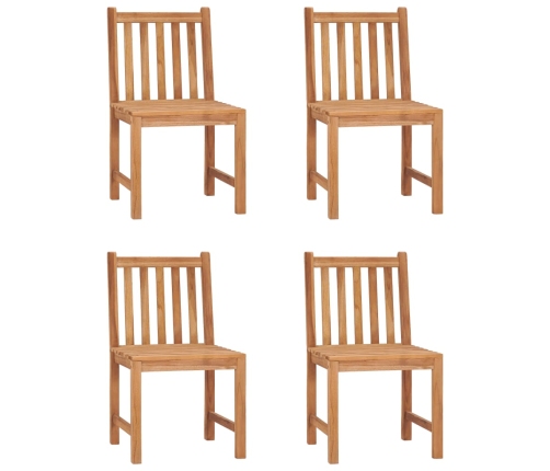 Conjunto de comedor de jardín 5 piezas madera maciza de teca
