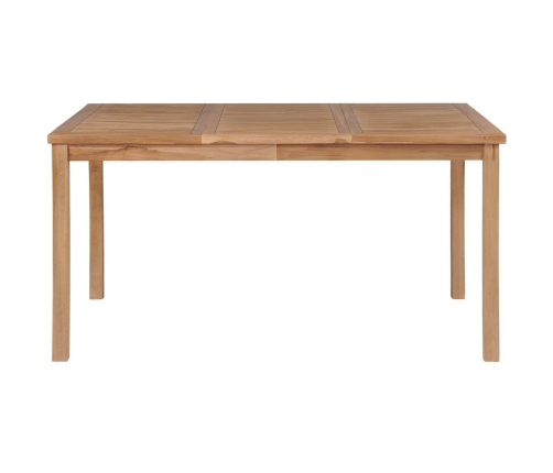 Conjunto de comedor de jardín 5 piezas madera maciza de teca