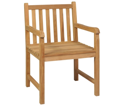 Conjunto de comedor de jardín 5 piezas madera maciza de teca