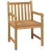 Conjunto de comedor de jardín 5 piezas madera maciza de teca