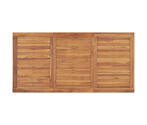 Conjunto de comedor de jardín 5 piezas madera maciza de teca