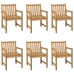 Conjunto de comedor de jardín 7 piezas madera maciza de teca