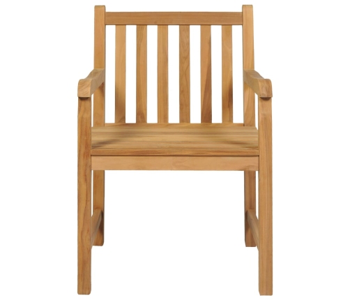 Conjunto de comedor de jardín 7 piezas madera maciza de teca