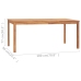 Conjunto de comedor de jardín 7 piezas madera maciza de teca