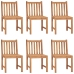 Conjunto de comedor de jardín 7 piezas madera maciza de teca