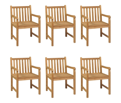 Conjunto de comedor de jardín 7 piezas madera maciza de teca