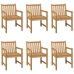 Conjunto de comedor de jardín 7 piezas madera maciza de teca