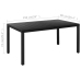 Juego de comedor para jardín 5 piezas negro