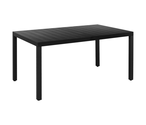 Juego de comedor para jardín 5 piezas negro