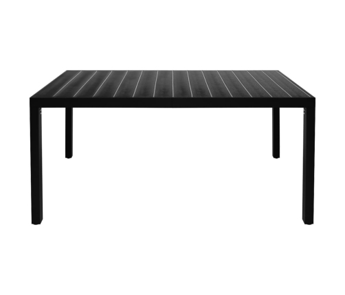 Juego de comedor para jardín 5 piezas negro