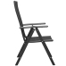Juego de comedor para jardín 7 piezas negro