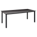 Juego de comedor para jardín 7 piezas negro y marrón