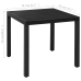 Juego de comedor para jardín 5 piezas negro y marrón