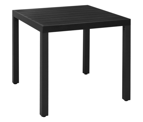 Juego de comedor para jardín 5 piezas negro y marrón
