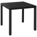 Juego de comedor para jardín 5 piezas negro y marrón